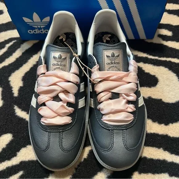 NWT Adidas Samba OG W Sneakers Black Pink Size Women’s 8.5 - Picture 6 of 13
